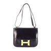 Hermes Constance handbag in navy blue box leather - 360 thumbnail