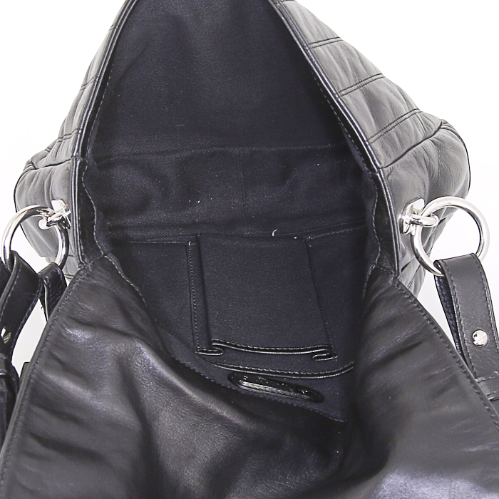 Ralph Lauren shoulder bag in black quilted leather - Detail D3