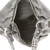 Bolso de mano Prada Lux Chain en cuero granulado negro - Detail D2 thumbnail