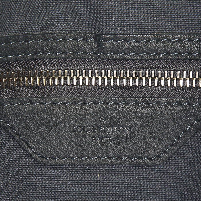 Bolso bandolera Louis Vuitton Sprinter en lona a cuadros ébano y cuero azul - Detail D3