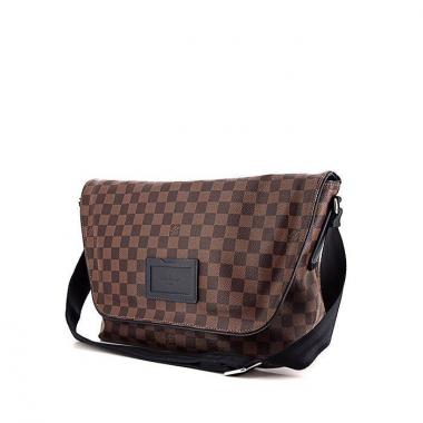 Louis Vuitton Sprinter shoulder bag in ebene damier canvas and blue leather
