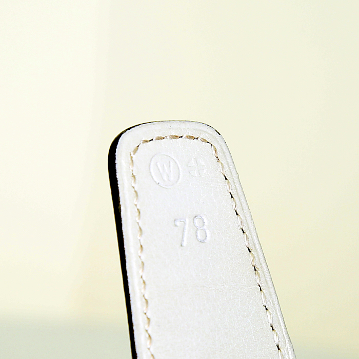 Cinturón Hermès en cuero epsom color oro - Detail D2