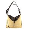 Loewe handbag in beige suede and brown leather - 360 thumbnail
