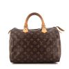 Louis Vuitton Speedy handbag in brown monogram canvas and natural leather - 360 thumbnail