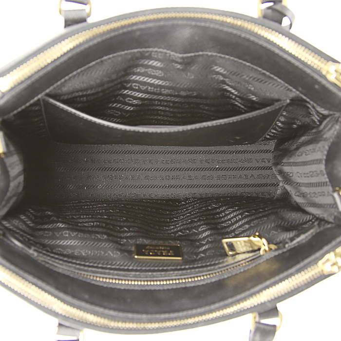 Borsa Prada Galleria modello piccolo in pelle nera - Detail D2