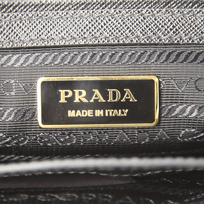 Borsa Prada Galleria modello piccolo in pelle nera - Detail D3