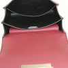 Prada Cahier handbag in red leather saffiano and black grained leather - Detail D2 thumbnail