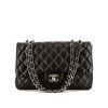 Chanel Timeless jumbo handbag in black quilted leather - 360 thumbnail