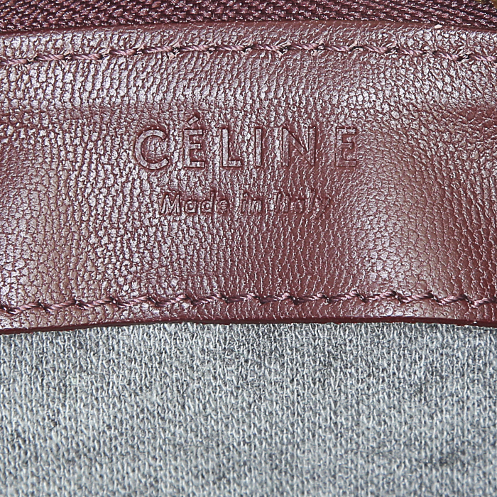Borsa a tracolla Celine Trio modello piccolo in pelle bordeaux - Detail D3