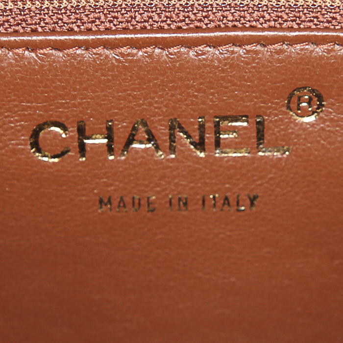 Sac à main Chanel Vintage en daim rouge-rouille - Detail D3