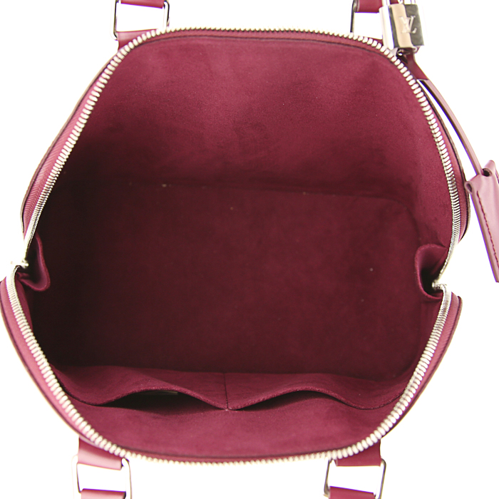 Sac à main Louis Vuitton Alma en cuir épi rose-fushia - Detail D2