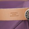 Hermès Cabag shopping bag in purple canvas and natural leather - Detail D4 thumbnail