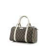 Gucci handbag in grey monogram canvas and white leather - 00pp thumbnail