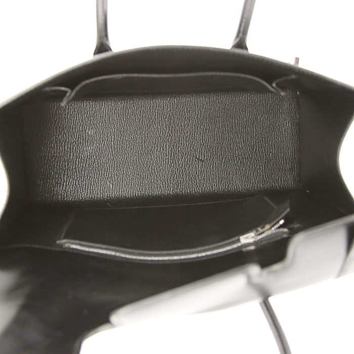Bolso de mano Hermes Drag en cuero box negro - Detail D2