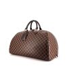 Bolsa de viaje Louis Vuitton Kendall en lona a cuadros marrón y cuero marrón - 00pp thumbnail