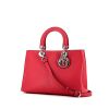 Dior Diorissimo medium model handbag in fushia pink grained leather - 00pp thumbnail