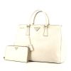 Prada Galleria handbag in white leather saffiano - 00pp thumbnail