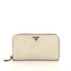Prada Galleria handbag in white leather saffiano - 360 Front thumbnail