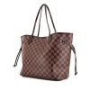 Shopping bag Louis Vuitton Neverfull modello medio in tela a scacchi ebana e pelle marrone - 00pp thumbnail