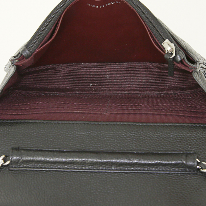 Borsa a tracolla Chanel Wallet on Chain in pelle martellata nera - Detail D2