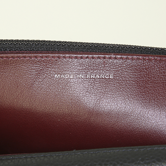 Borsa a tracolla Chanel Wallet on Chain in pelle martellata nera - Detail D4