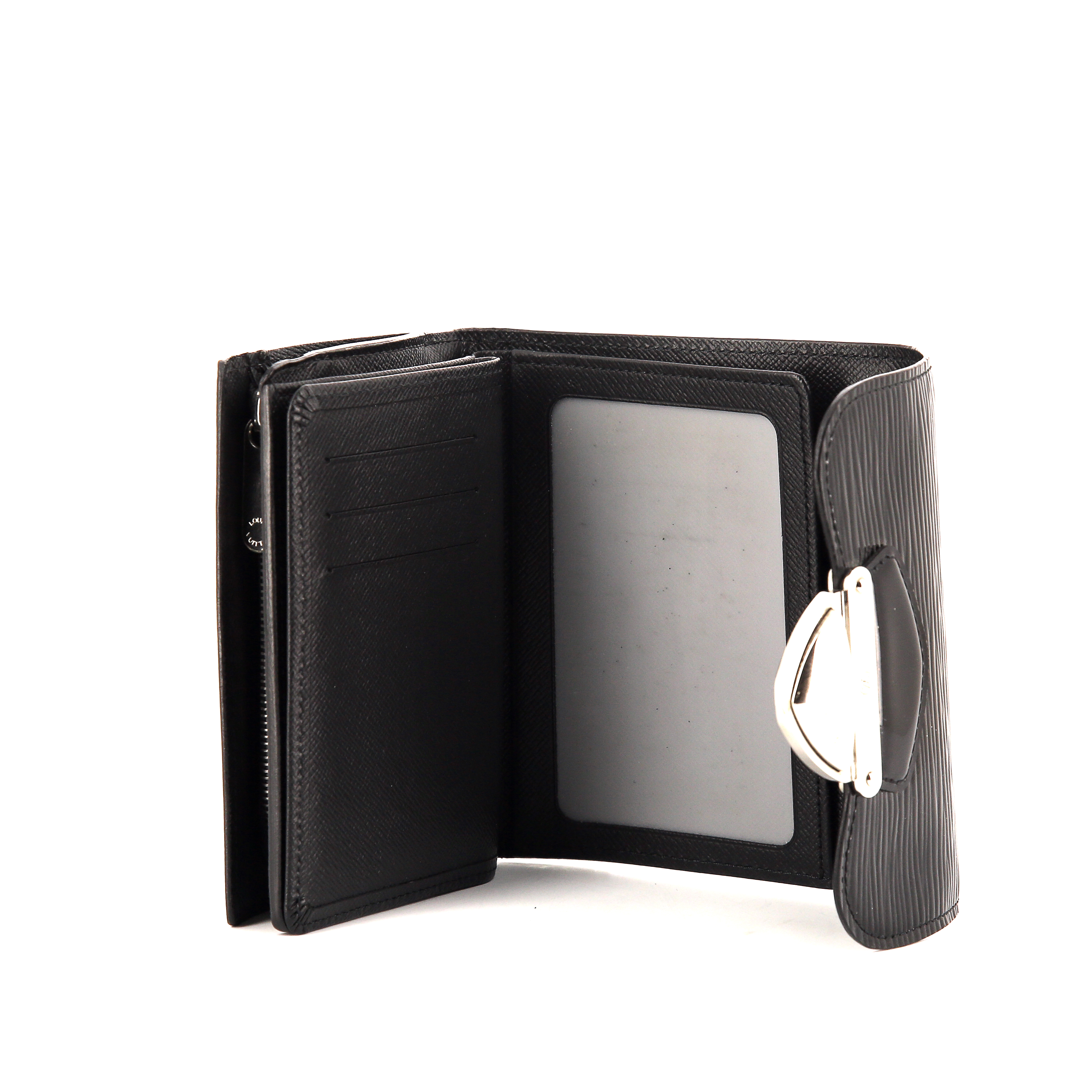 Louis Vuitton wallet in black epi leather - Detail D1