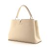 Louis Vuitton Capucines medium model handbag in cream color grained leather - 00pp thumbnail