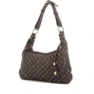 Sac à main Louis Vuitton Manon petit modèle en toile monogram ébène et beige