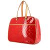 Louis Vuitton Sutton handbag in red patent leather and natural leather - 00pp thumbnail