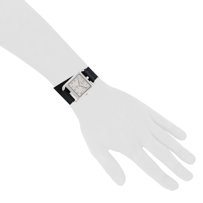 Hermes Cape Cod watch in stainless steel Ref: CC1.710 Circa 2010 - Detail D1