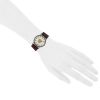 Montre Hermes Sellier - wristwatch en plaqué or et acier - Detail D1 thumbnail