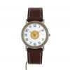 Hermes Sellier watch in stainless steel and gold plated Circa  1990 - 360 thumbnail