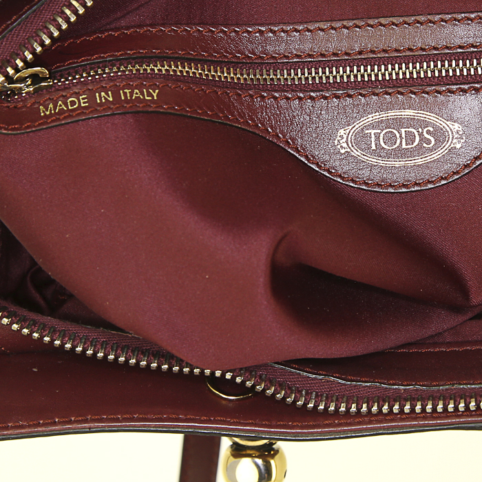 Borsa Tod's Sellas in pelle liscia bordeaux - Detail D4
