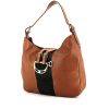 Ralph Lauren handbag in brown leather and green suede - 00pp thumbnail