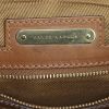 Bolso de mano Ralph Lauren en cuero marrón y ante verde - Detail D3 thumbnail