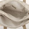 Chanel Petit Shopping handbag in beige monogram canvas - Detail D3 thumbnail