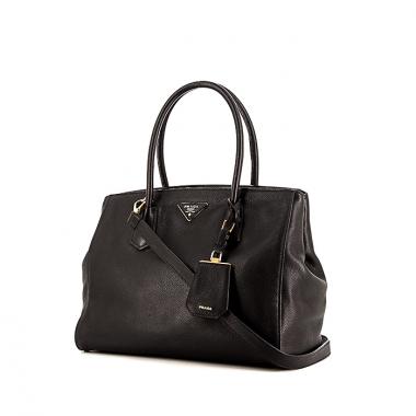 Borsa Prada in pelle martellata nera