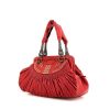 Dior Plissé handbag in red leather - 00pp thumbnail