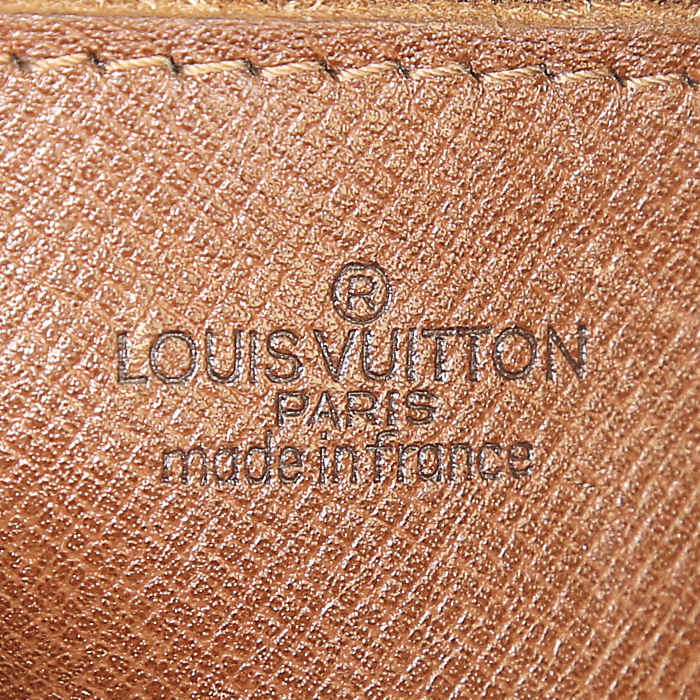 Louis Vuitton Jeune Fille shoulder bag in brown monogram canvas and natural leather - Detail D3