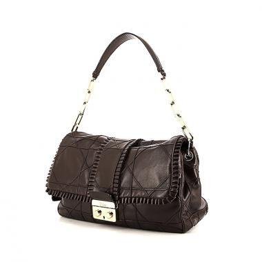 Bolso de mano Dior New Look en cuero cannage marrón