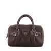 Salvatore Ferragamo small model shoulder bag in brown grained leather - 360 thumbnail