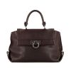 Salvatore Ferragamo Sofia handbag in purple grained leather - 360 thumbnail