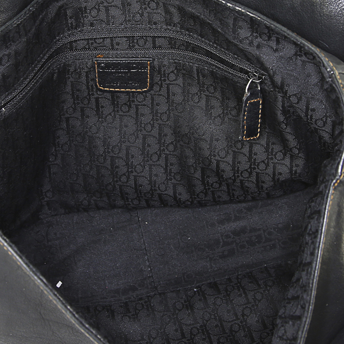Borsa Dior Gaucho in pelle nera - Detail D2