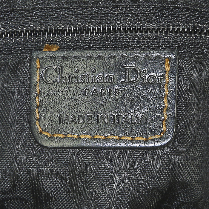 Dior Gaucho handbag in black leather - Detail D3