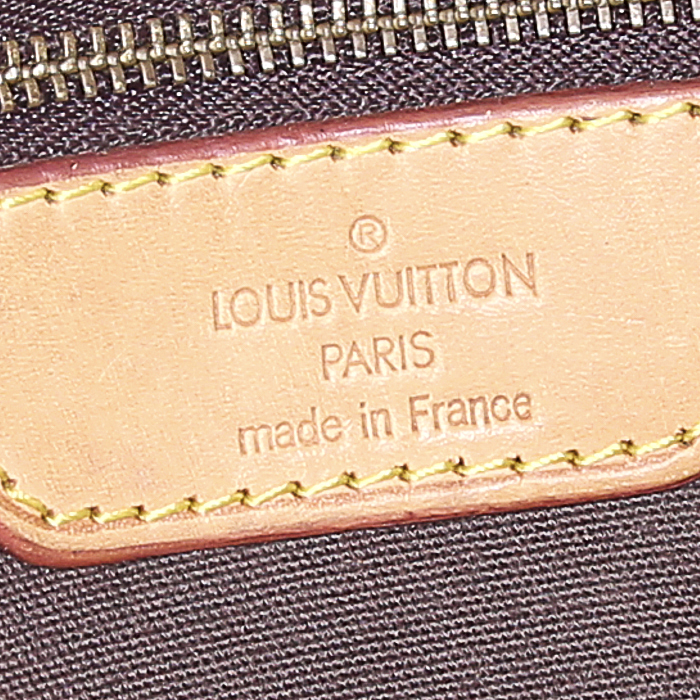 Sac porté épaule ou main Louis Vuitton Brea en cuir vernis monogram bordeaux et cuir naturel - Detail D4