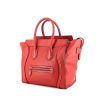 Celine Luggage medium model handbag in red leather and black piping - 00pp thumbnail