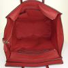 Bolso de mano Celine Luggage modelo mediano en cuero rojo y junco negro - Detail D2 thumbnail