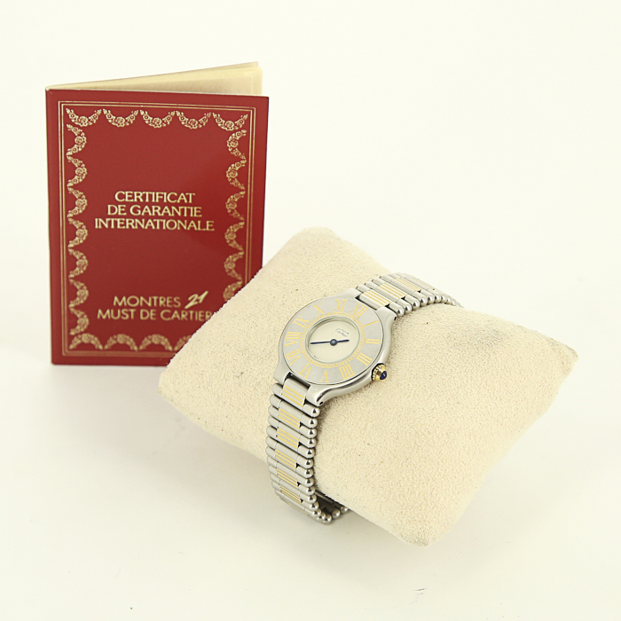 Reloj Cartier Must 21 de acero  Circa  1991 - Detail D2