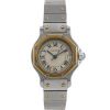 Cartier Santos watch in gold and stainless steel - 00pp thumbnail
