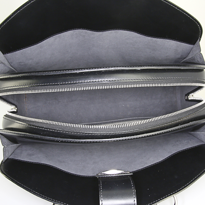 Louis Vuitton Alma large model handbag in black epi leather - Detail D2